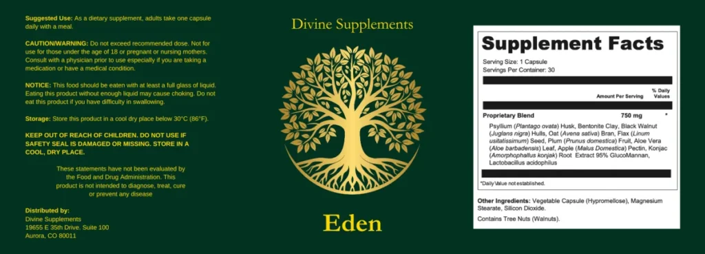 Eden Longevity Supplement fact