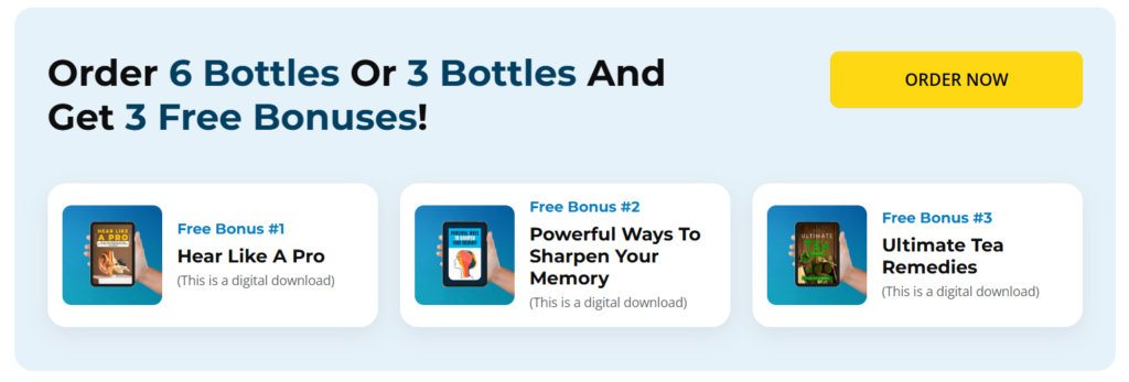 Order 6 Bottles Or 3 Bottles And Get 3 Free Bonuses!