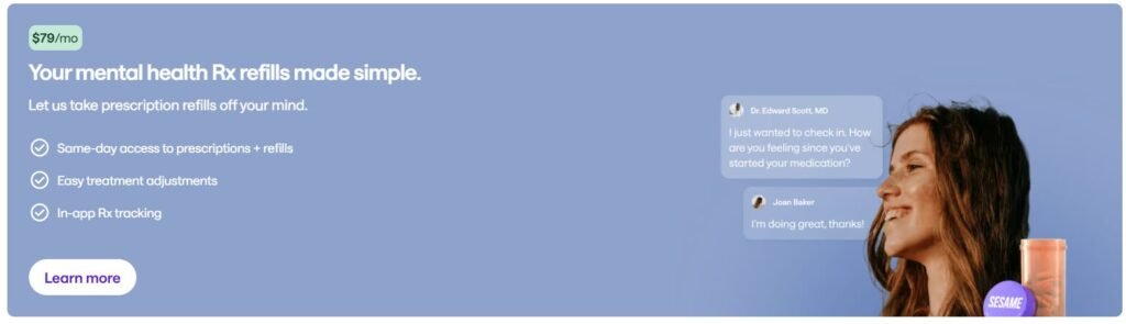 Your mental health Rx refills made simple